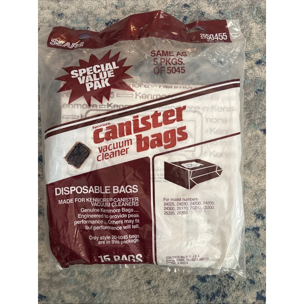 Sears Kenmore Vacuum Cleaner Bags 11 Bags 2050455 Priced To Move